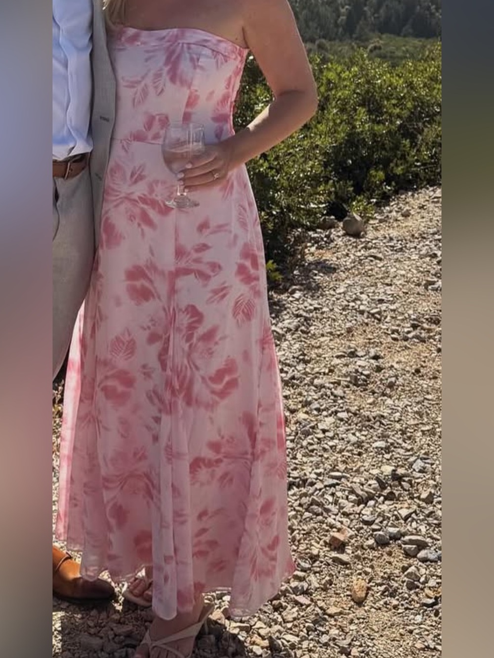 Abercrombie & Fitch Blush Pink Floral Maxi Dress